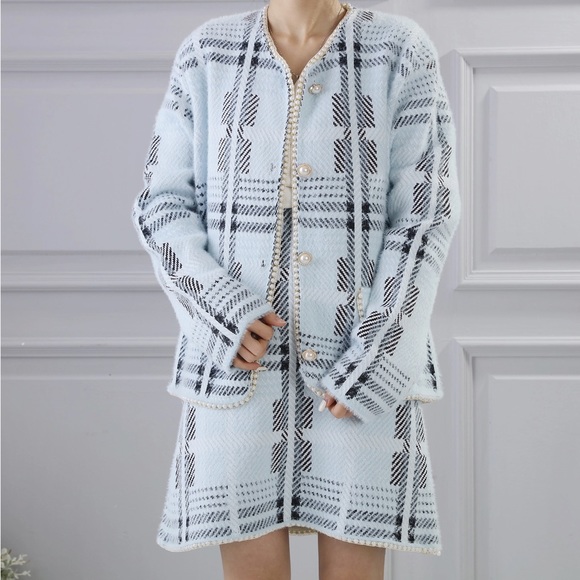 37 MADE IN EUROPE DESIGNER STYLE CHIC COCO JACKET AND SKIRT SET - Picture 2 of 5